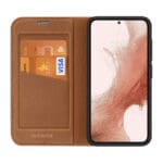 Dux Duxis Skin X2 Flip Wallet Stand Brown Kryt Samsung Galaxy S23 Plus