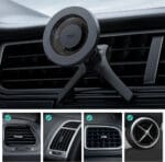 ESR Halolock Magnetic MagSafe Vent Car Mount Metallic Grey
