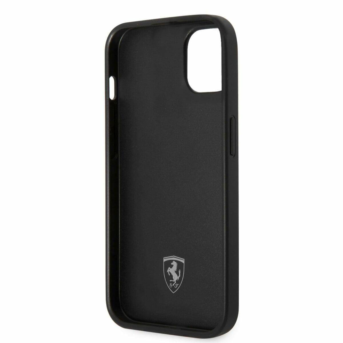 Ferrari Leather Embossed Stripes Kryt iPhone 14 Plus Black