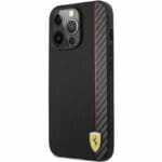 Ferrari Smooth and Carbon Effect Black Kryt iPhone 13 Pro Max