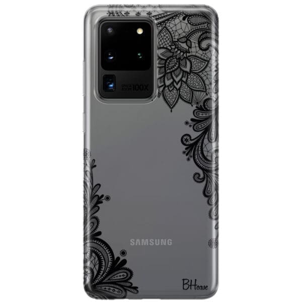 Flowers Black Kryt Samsung S20 Ultra