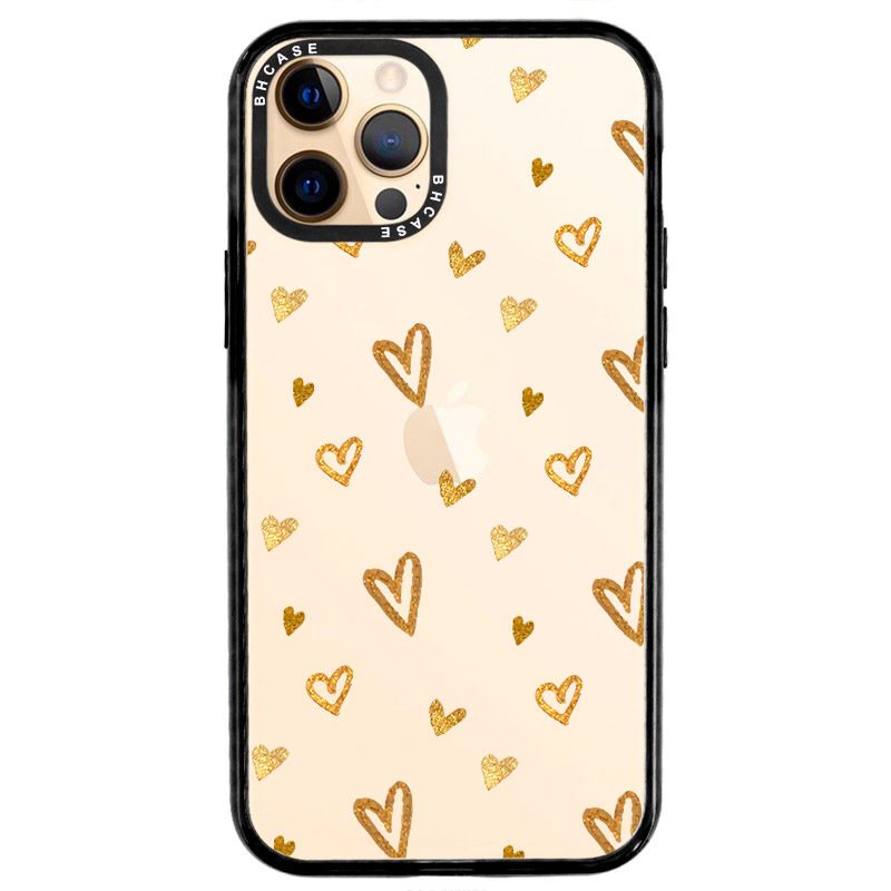 Golden Hearts Kryt iPhone 12 Pro Max