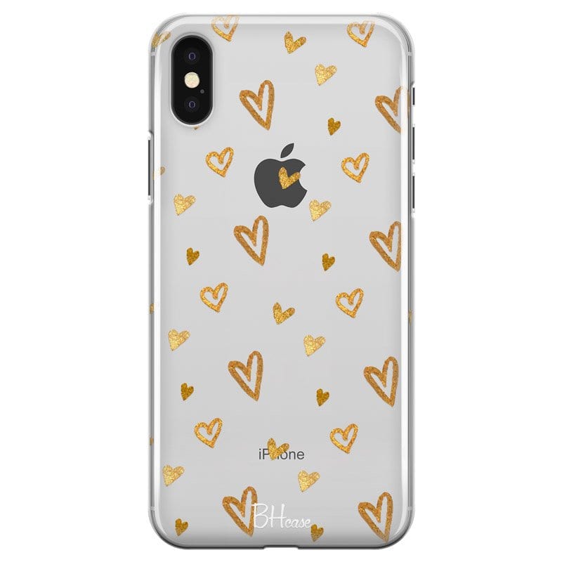 Golden Hearts Kryt iPhone X/XS
