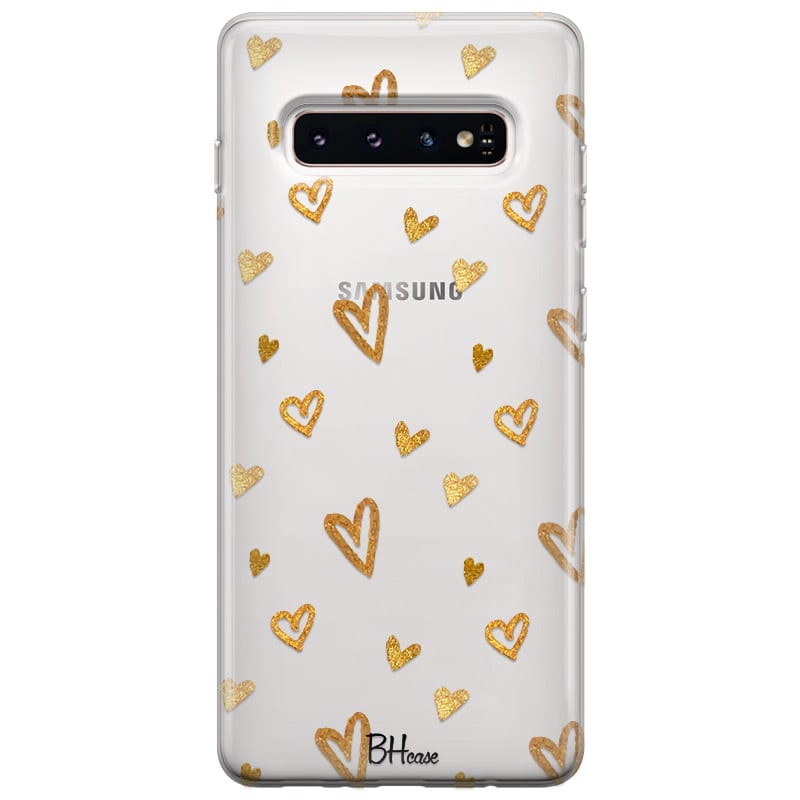 Golden Hearts Kryt Samsung S10