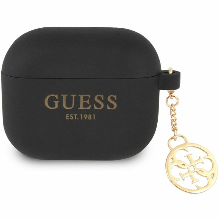 Guess 4G Charms AirPods 3 Silicone Case Black