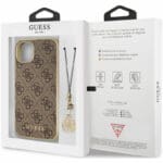 Guess 4G Charms Brown Kryt iPhone 13 Mini