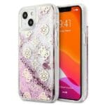 Guess 4G GUHCP13SLGPEPI Peony Liquid Glitter Pink Kryt iPhone 13 Mini