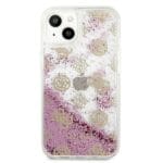 Guess 4G GUHCP13SLGPEPI Peony Liquid Glitter Pink Kryt iPhone 13 Mini