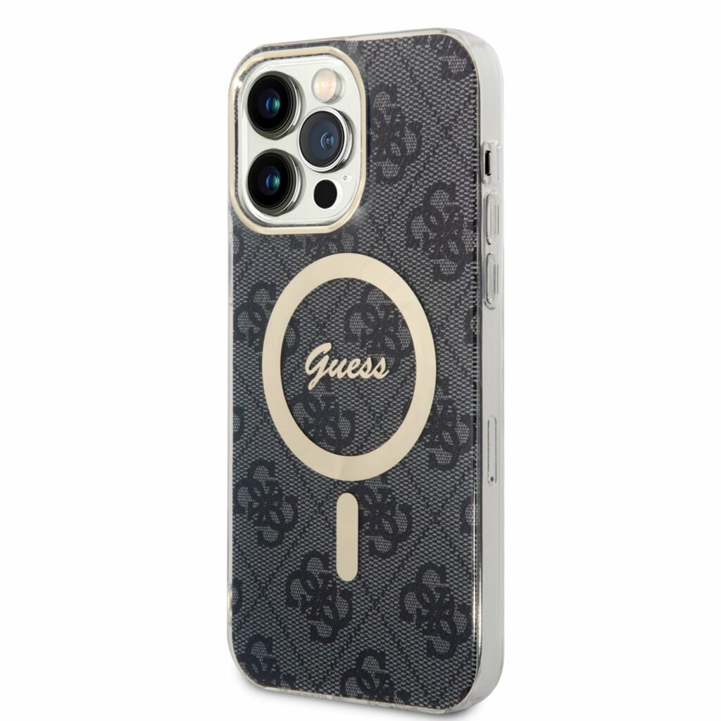 Guess 4G IML MagSafe Black Kryt iPhone 14 Pro Max