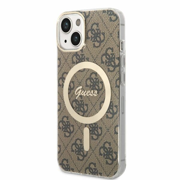 Guess 4G IML MagSafe Brown Kryt iPhone 13