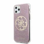 Guess Circle Glitter GUHCN58PCUGLPI Pink Kryt iPhone 11 Pro