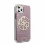Guess Circle Glitter GUHCN58PCUGLPI Pink Kryt iPhone 11 Pro