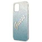 Guess Glitter Gradient Script Blue Kryt iPhone 12/12 Pro