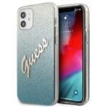 Guess Glitter Gradient Script Blue Kryt iPhone 12 Mini