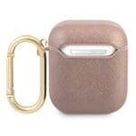 Guess GUA2SASMP 4G Collection Saffiano Pink Kryt AirPods 1/2