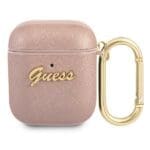 Guess GUA2SASMP 4G Collection Saffiano Pink Kryt AirPods 1/2