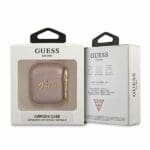 Guess GUA2SASMP 4G Collection Saffiano Pink Kryt AirPods 1/2