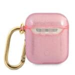 Guess GUA2UCG4GP Pink Glitter Collection Kryt AirPods 1/2