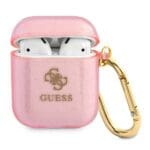 Guess GUA2UCG4GP Pink Glitter Collection Kryt AirPods 1/2