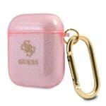 Guess GUA2UCG4GP Pink Glitter Collection Kryt AirPods 1/2