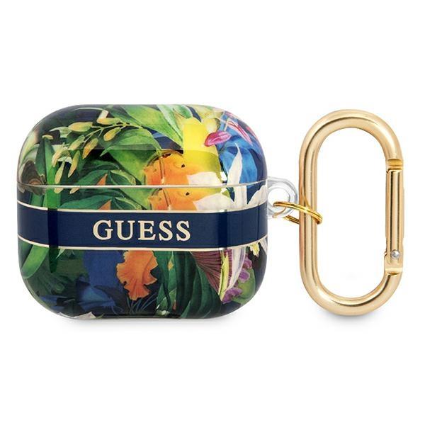 Guess GUA3HHFLB Blue Flower Strap Collection Kryt AirPods 3