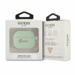 Guess GUA3LSCHSN Green Silicone Charm Heart Collection Kryt AirPods 3