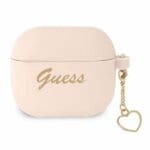 Guess GUA3LSCHSP Pink Silicone Charm Collection Kryt AirPods 3