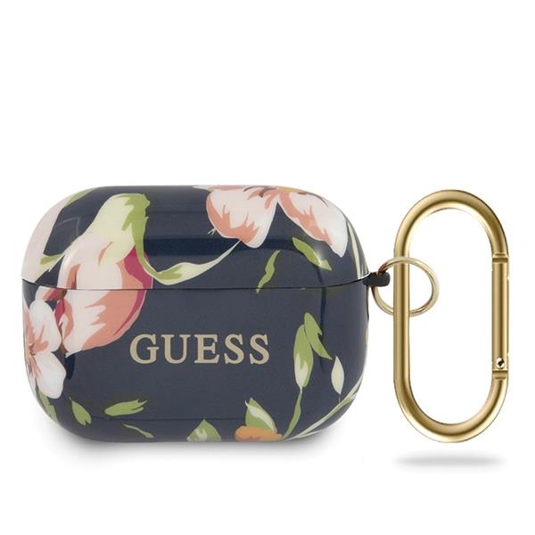 Guess GUACAPTPUBKFL04 Blue N.4 Flower Collection Kryt AirPods Pro