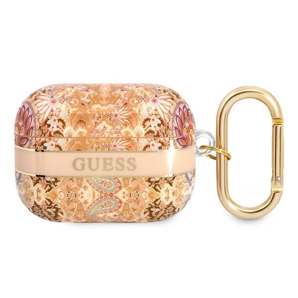 Guess GUAPHHFLD Gold Paisley Strap Collection Kryt AirPods Pro