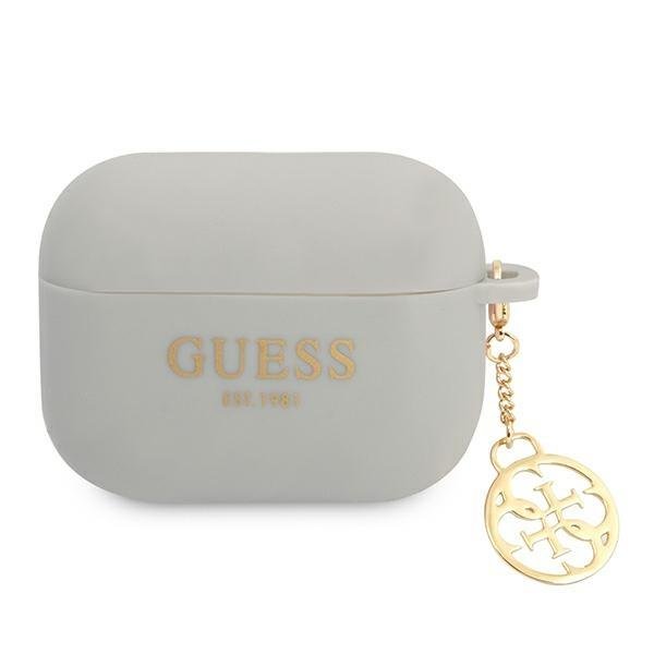 Guess GUAPLSC4EG Grey Silicone Charm 4G Collection Kryt AirPods Pro