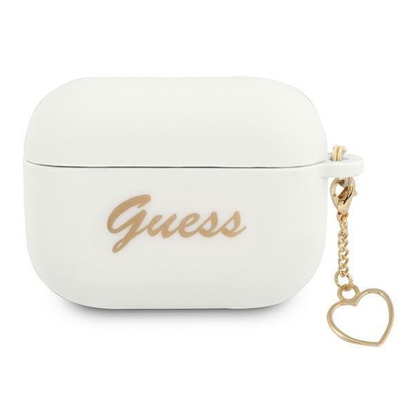 Guess GUAPLSCHSH White Silicone Charm Collection Kryt AirPods Pro
