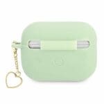 Guess GUAPLSCHSN Green Silicone Charm Heart Collection Kryt AirPods Pro
