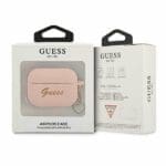 Guess GUAPLSCHSP Pink Silicone Charm Collection Kryt AirPods Pro