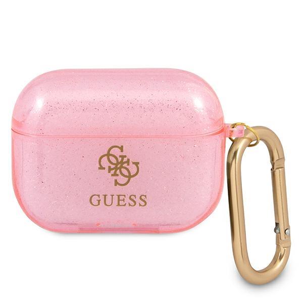 Guess GUAPUCG4GP Pink Glitter Collection Kryt AirPods Pro