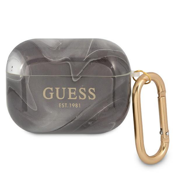 Guess GUAPUNMK Black Marble Collection Kryt AirPods Pro
