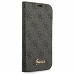Guess GUBKP14LHG4SHK Black Book 4G Vintage Gold Logo Kryt iPhone 14 Pro