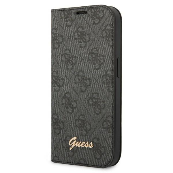 Guess GUBKP14LHG4SHK Black Book 4G Vintage Gold Logo Kryt iPhone 14 Pro