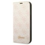 Guess GUBKP14LHG4SHP Pink Book 4G Vintage Gold Logo Kryt iPhone 14 Pro