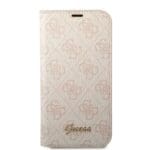 Guess GUBKP14LHG4SHP Pink Book 4G Vintage Gold Logo Kryt iPhone 14 Pro