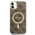 Guess GUBPN61H4EACSW Brown 4G Print MagSafe Kryt + Nabíječka iPhone 11