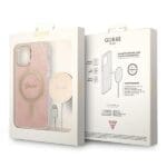 Guess GUBPP12MH4EACSP Pink 4G Print MagSafe Kryt + Nabíječka iPhone 12/12 Pro