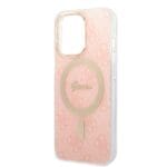 Guess GUBPP13XH4EACSP Pink 4G Print MagSafe Kryt + Nabíječka iPhone 13 Pro Max