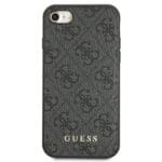 Guess GUHCI8G4GFGR Grey 4G Metal Gold Logo Kryt iPhone 7/8/SE 2020/SE 2022