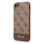 Guess GUHCI8G4GLBR Brown 4G Stripe Collection Kryt iPhone 7/8/SE 2020/SE 2022