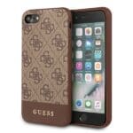 Guess GUHCI8G4GLBR Brown 4G Stripe Collection Kryt iPhone 7/8/SE 2020/SE 2022