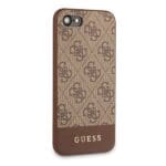 Guess GUHCI8G4GLBR Brown 4G Stripe Collection Kryt iPhone 7/8/SE 2020/SE 2022