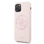 Guess GUHCN58LS4GLP Light Pink Silicone 4G Tone On Tone Kryt iPhone 11 Pro