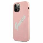 Guess GUHCP12LLSVSPG Silicone Vintage Pink/Mint Kryt iPhone 12 Pro Max