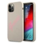Guess GUHCP12MLSVSGP Silicone Vintage Pink/Gray Kryt iPhone 12/12 Pro
