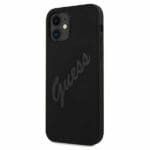 Guess GUHCP12SLSVSBK Script Vintage Black Kryt iPhone 12 Mini